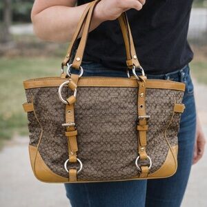 Coach Y2K jacquard Tote Bag-color transfer